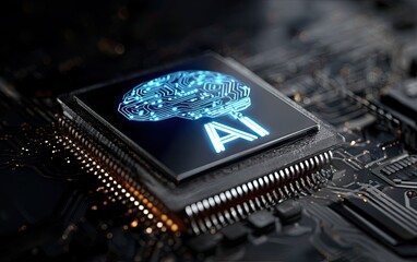 AI chip on circuit board