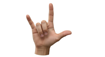 Isolated Hand Sign I Love You
