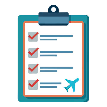 aircraft checklist binder on white background