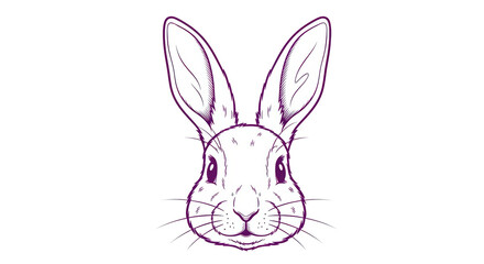 Isolated Rabbit Face