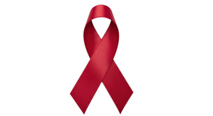 Isolated AIDS Awareness Ribbon
