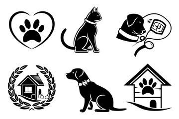 Collection of Pet Care and Animal Service Icons.