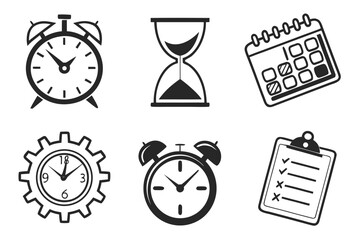 Fototapeta premium Collection of Time Management Icons.