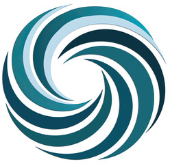 A blue swirl graphic featuring geometric spiral motion and illusion patterns, used in mental health concepts of stress, anxiety, vertigo, headache, subconscious tension, or psychological illustrations