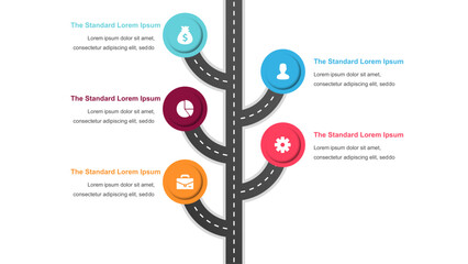 Roadmap Infographics for Business Planning and Strategy