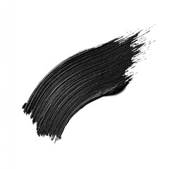 Black mascara smudge on white background