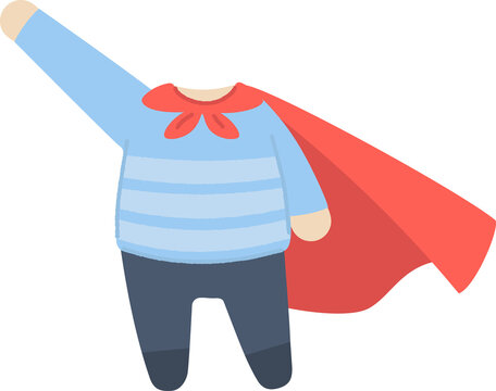 Diverse superhero kids photo montage set, multicultural children in hero costumes with capes for face swap, illustration collection for party invitations.