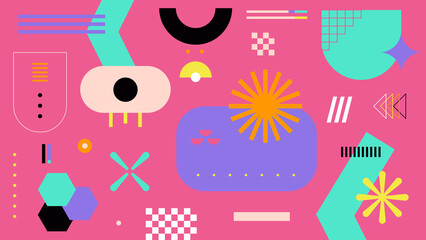 Modern Abstract Memphis Background