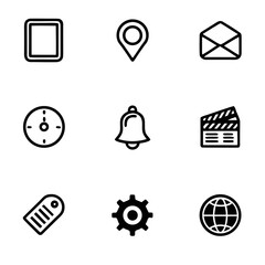 Mobile app icons for delivery services delivery app