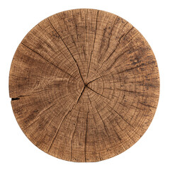 Round wooden base, ideal for displaying or supporting objects.