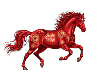 Year of Horse Image, Isolated Horse Image, Lunar new year Horse Zodiac, Chinese Zodiac Horse Shio Image, Isolated Horse Shio Image.