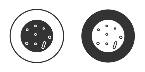 Human cells icon in solid black flat shape glyph icons.