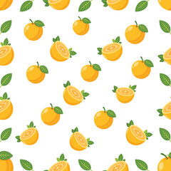 Honeydew Melon Pattern- Fresh Slices and Whole Fruit on White Background.