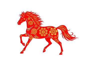 Year of Horse Image, Isolated Horse Image, Lunar new year Horse Zodiac, Chinese Zodiac Horse Shio Image, Isolated Horse Shio Image.
