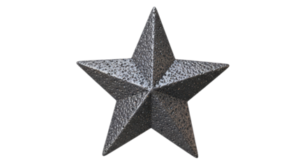 Isolated Gray Metal Star