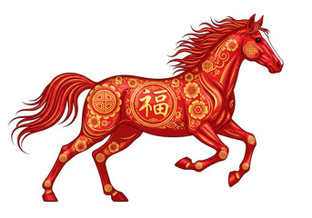 Year of Horse Image, Isolated Horse Image, Lunar new year Horse Zodiac, Chinese Zodiac Horse Shio Image, Isolated Horse Shio Image.