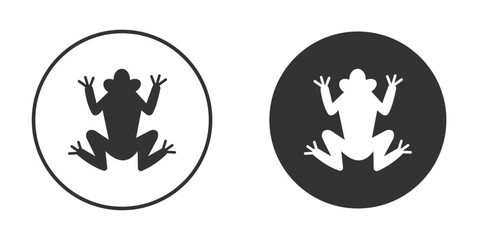 Frog icon in solid black flat shape glyph icons.