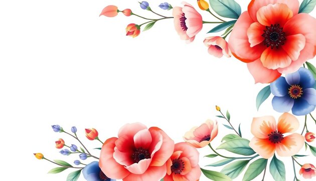 Elegant floral watercolor design for versatile event stationery, flyer, floral