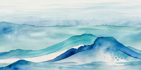 Top view on blue and white ocean wave background. Water ocean wave white and soft blue aqua, teal and marble texture.	