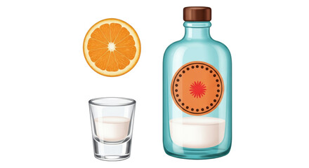 Isolated Tequila Set