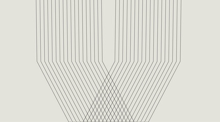 Abstract geometric overlapping line pattern. Symmetrical sharp angle design in black lines for posters, digital layouts, modern branding, sci-fi backgrounds, and graphic accents. © Orvix