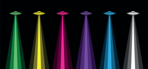 UFO icon. Symbol of fantasy, mysticism or space.Flying saucer, attribute of an alien or extraterrestrial civilization. Spacecraft.