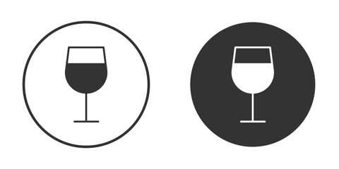 Cup of wine icon in solid black flat shape glyph icons.