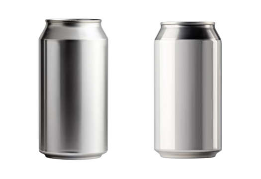 aluminum beer can on transparent background 