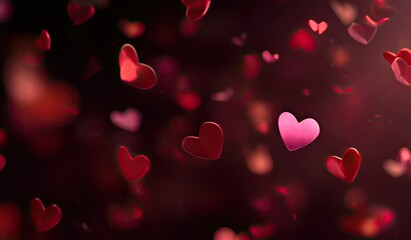 Abstract Valentine's Day background with many hearts