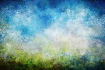 Abstract textured background with blended colors of blue, green, and white