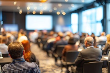 Conference hall full of attentive listeners