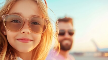 Flight Family taking a selfie at the airport before boarding their flight to a dream destination.