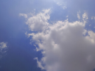 There are a lot of clouds in the blue sky