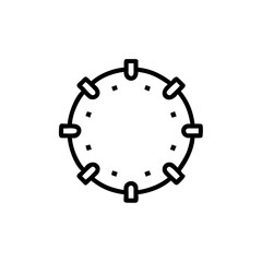 Circuit style circular b letter icon on abstract alphabet