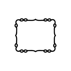 Ornate decorative border frame with looped elements vector