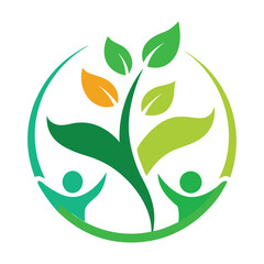 people,tree,leaf,ecology,nature,logo,wellness vector art