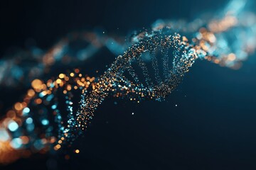 DNA molecule, vibrant particles