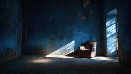 Obraz premium Abandoned room bathed in sunlight (1)