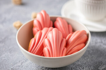 Perfect Glazed French Madeleine cookies. Trendy yummy dessert