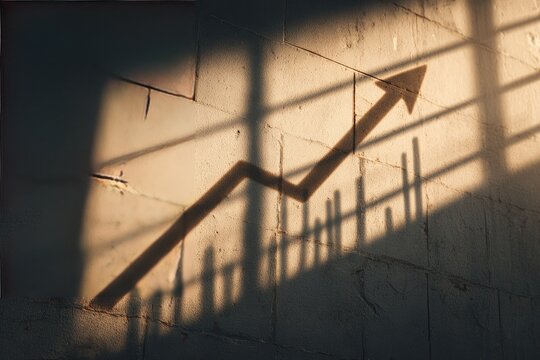 Growth chart shadow on wall