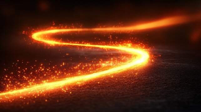 Abstract glowing light trails representing business growth, innovation and leadership concept - Powered by Adobe