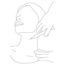 Beauty, cosmetology, anti-aging concept. Female rejuvenating mesotherapy.