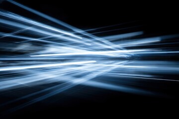 Abstract light trails radiating from a central point