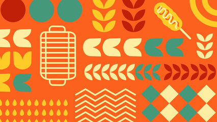 Colorful Barbecue Themed