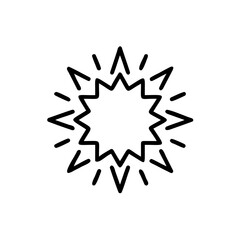 Starburst frame with radiating lines on border explosion