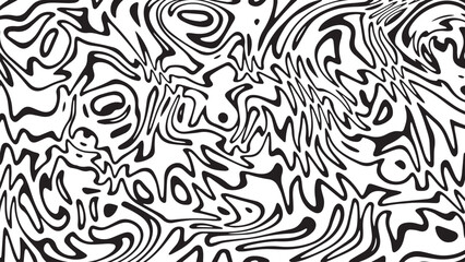 Fototapeta premium Abstract black and white swirling organic pattern