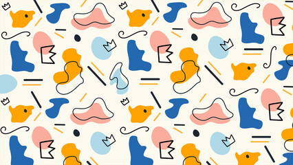 Playful Abstract Geometric Art Background