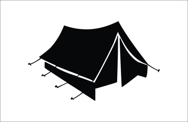 Camp tent silhouette  vector design big pack of tent illustration and icon