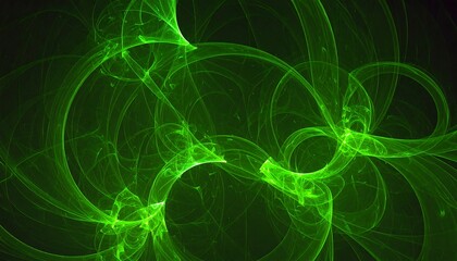 Neon green fractal art