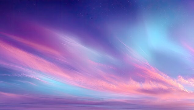 Vibrant sunset cloudscape, swirling pastels